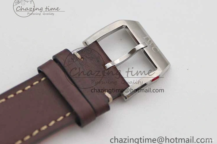 MIROTIME 0413 HighQuality Mark XVIII IW327010 SS M+F 1:1 Best Edition Brown Dial on Brown Leather Strap A 7049